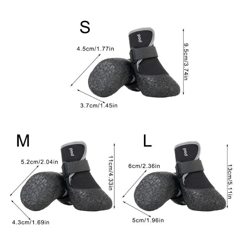 4pack Durability Puppies Shoes Outdoor Walking Pet Dog Shoes Pet Dog Snow Shoes for Safe Walking Soft Bottom Les animaux connectés 🐾