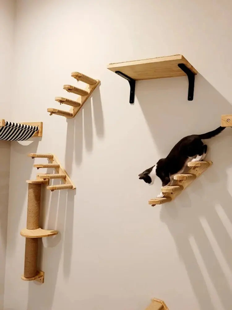 Arbre à chat mural innovant et design : il se fondera dans votre déco✨ Les animaux connectés 🐕📱