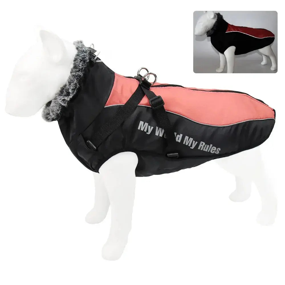 Autumn/winter Pet Clothing Warm Reflective Large Dog Coat Thickened Cotton Jacket Pet Costume Wholesale Les animaux connectés 🐾