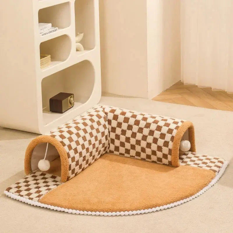 Cat Bed Can Play Cat Tunnel Dog House Bed Kitten Dog Basket Bed Cute Cat House Home Mat Pet Kennel Products Cama Para Gatos Les animaux connectés 🐕📱