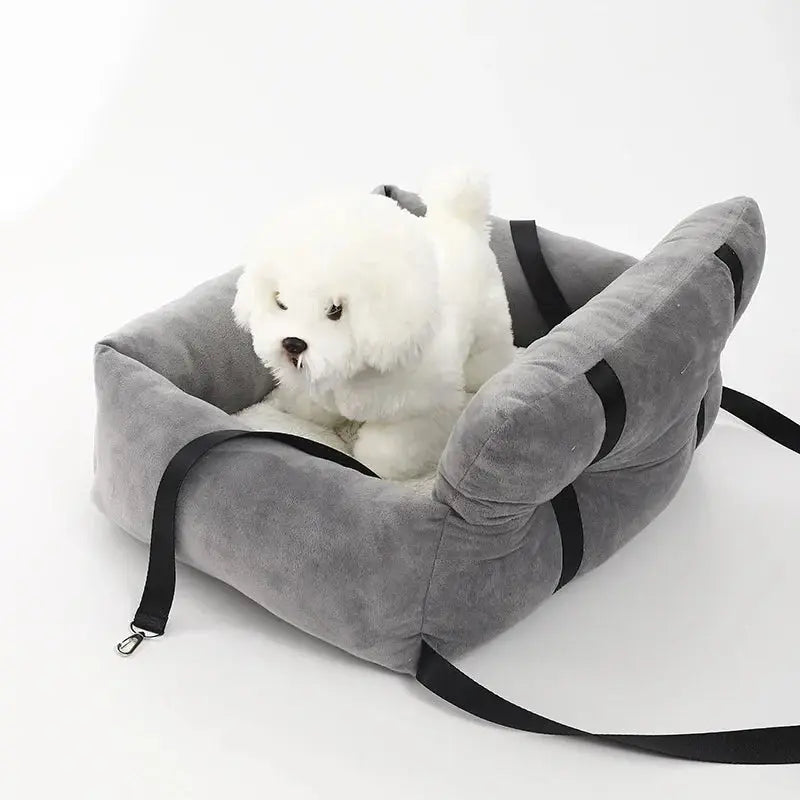 Dog Car SUV Seat Puppy Bed with Adjustable Fixed Strap Non-Slip Bottom Dog Seat for Dog Cat Traveling Carry Supplies Les animaux connectés 🐕📱