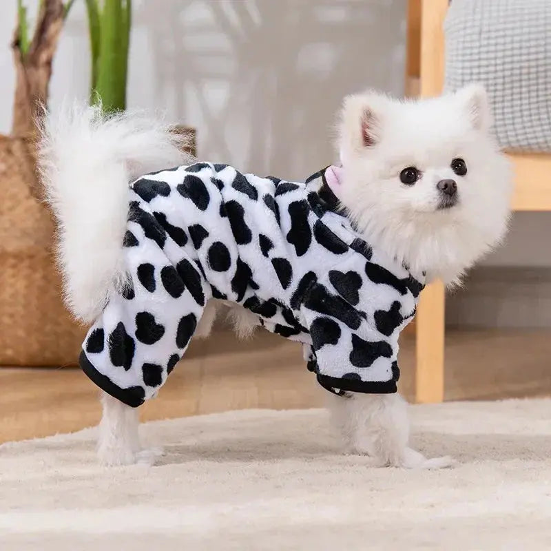 Fleece Dog Clothes Cosplay Pet Hoodies Winter Warm Dog Coat Jacket For Small Dogs Jumpsuits Chihuahua Yorkie Clothes Pet Apparel Les animaux connectés 🐕📱