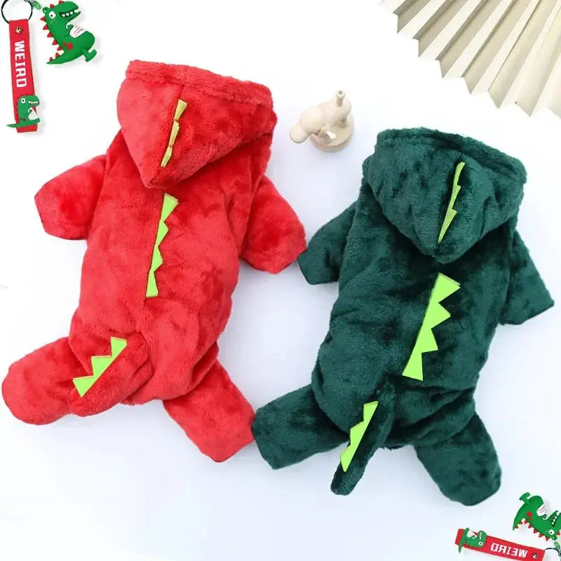 Fleece Dog Clothes Cosplay Pet Hoodies Winter Warm Dog Coat Jacket For Small Dogs Jumpsuits Chihuahua Yorkie Clothes Pet Apparel Les animaux connectés 🐕📱