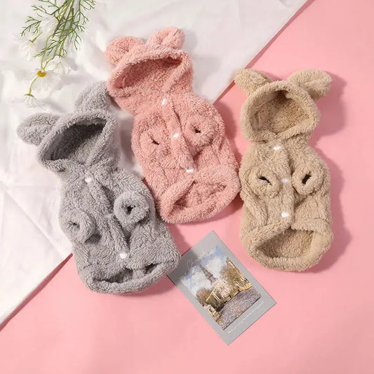 Fleece Pet Dog Clothes Winter Warm Dog Coat Jacket for Dogs Hoodie Soft French Bulldog Clothes for Dogs Ropa Perro Pet Apparel Les animaux connectés 🐕📱