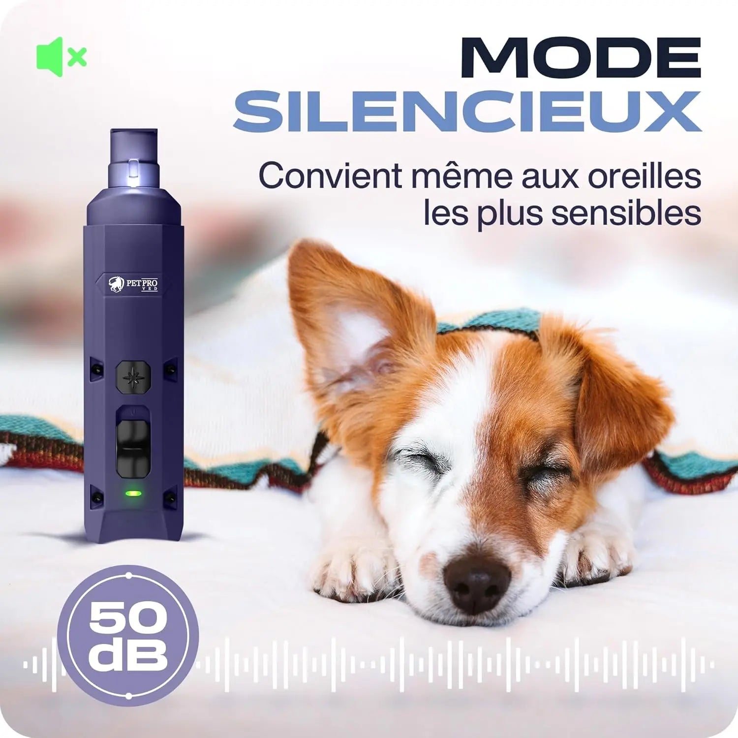 Lime Pour Chien Lime Ongle Griffes Chien Electrique Silencieux Lime Griffe Chien Electrique Avec 2 Lumières LED Sécurité Coupe Griffe Chien Chat Lime a Ongles Pour Chien Professionnel Les animaux connectés 🐾