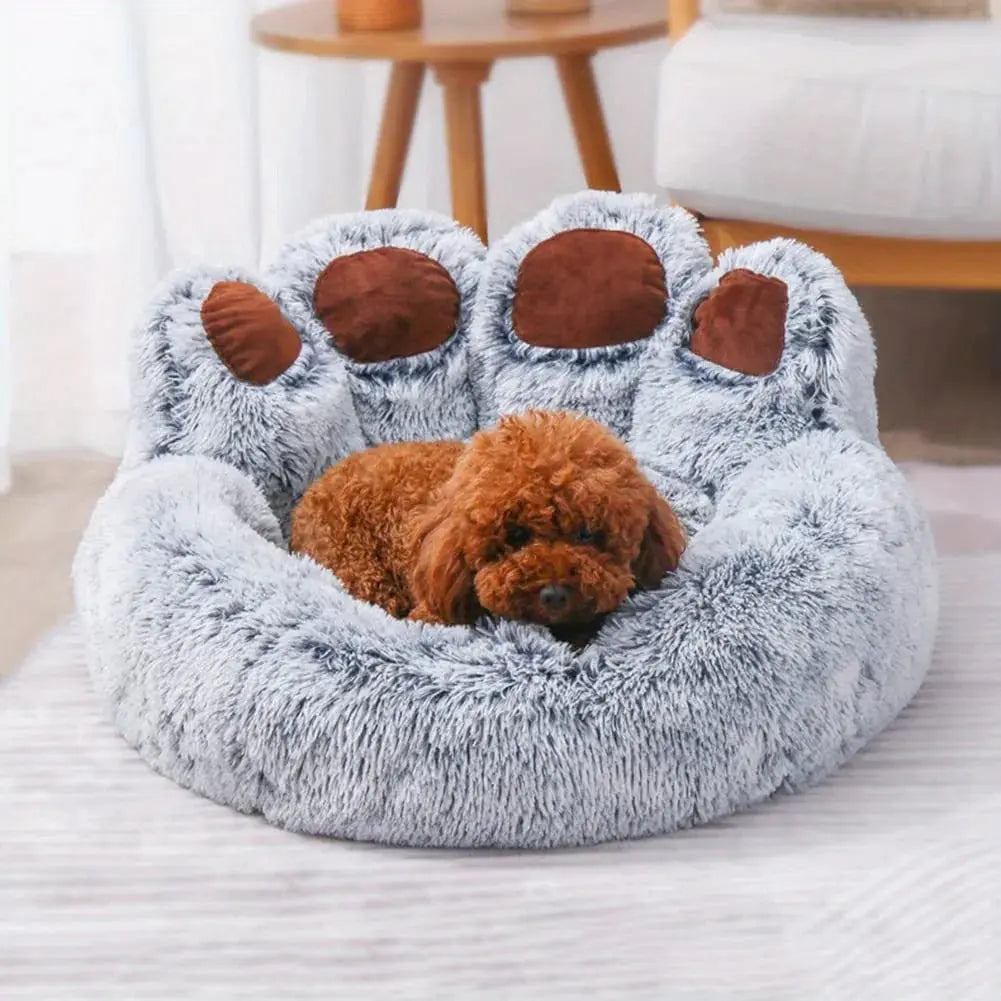 Dog Bed Cat Pet Sofa Cute Bear Paw Shape Comfortable Cozy Pet Sleeping Beds For Small Medium Large Soft Fluffy Cushion Dog Bed Les animaux connectés 🐕📱