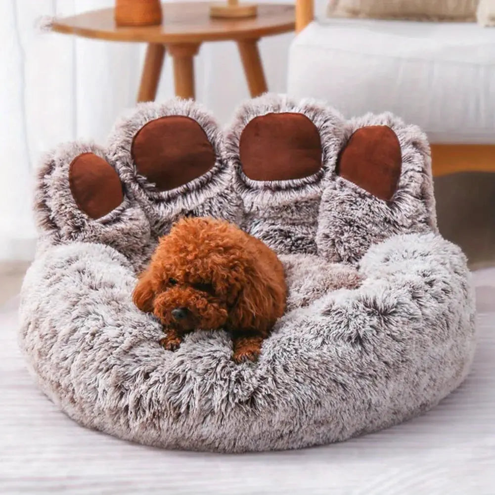 Dog Bed Cat Pet Sofa Cute Bear Paw Shape Comfortable Cozy Pet Sleeping Beds For Small Medium Large Soft Fluffy Cushion Dog Bed Les animaux connectés 🐕📱