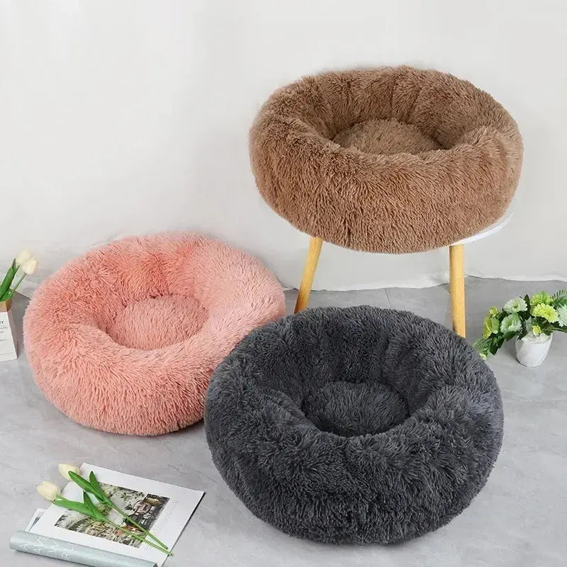 Home Plush Pet Nest Winter Cat Nest Dog Nest Warm Detachable and Washable Round Cat Nest Pet Bed Seasonal Universal Decoration Les animaux connectés 🐕📱