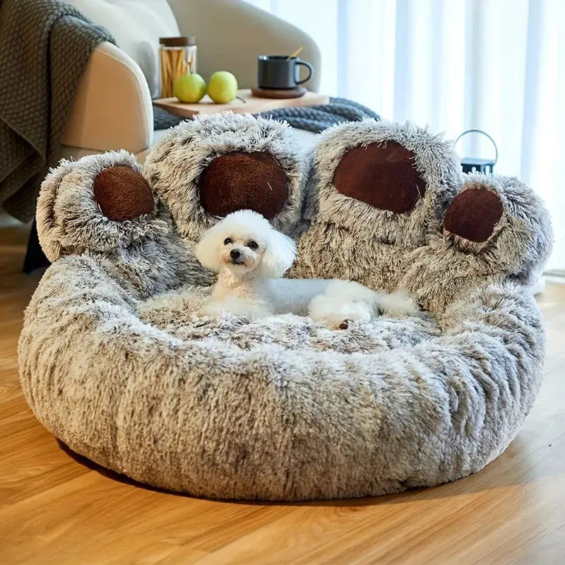 Dog Bed Cat Pet Sofa Cute Bear Paw Shape Comfortable Cozy Pet Sleeping Beds For Small Medium Large Soft Fluffy Cushion Dog Bed Les animaux connectés 🐕📱