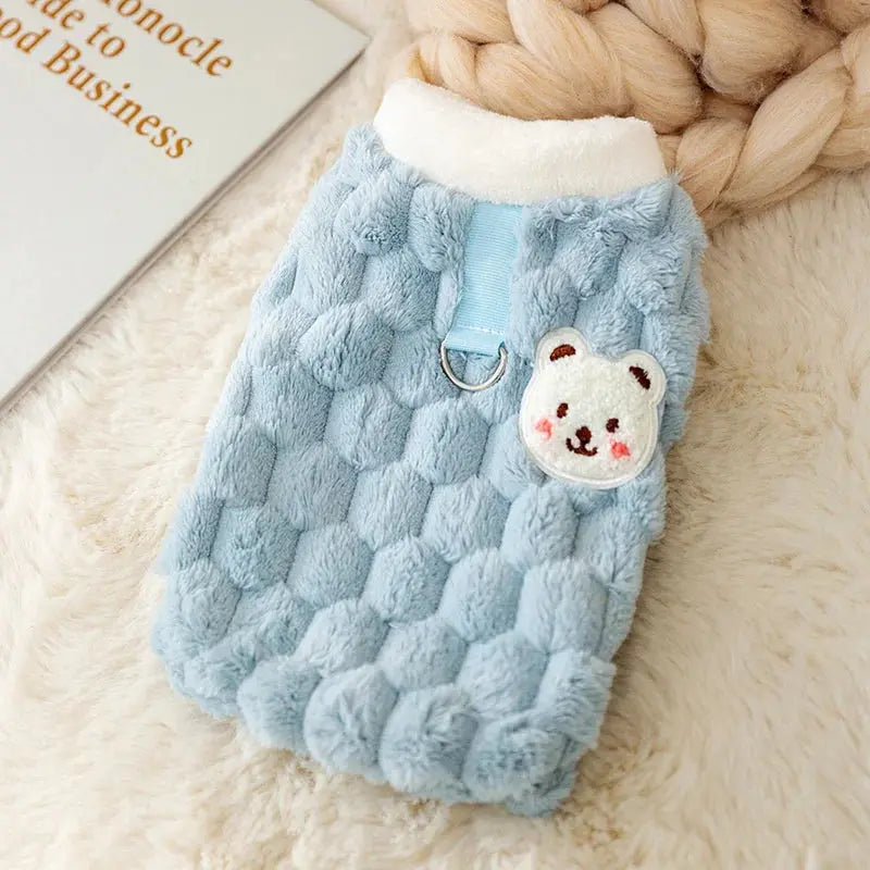 Pull en laine pour chat "Ours polaire" - Confort et style pour votre compagnon - Les animaux connectés 🐕📱