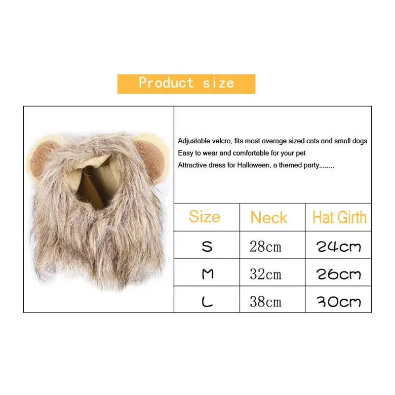 Lion costume pour chat : Votre chat le nouveau roi de la jungle ! 🦁 - Les animaux connectés 🐕📱