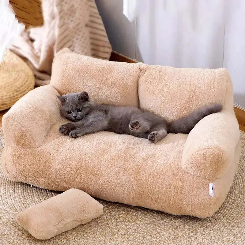 Luxury Cat Bed Sofa Winter Warm Cat Nest Pet Bed for Small Medium Dogs Cats Comfortable Plush Puppy Bed Pet Supplies Les animaux connectés 🐕📱