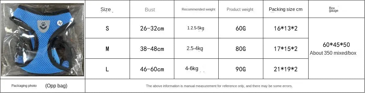 Harnais pour chien avec laisse incluse, maille respirante🦮✨ - Les animaux connectés 🐕📱