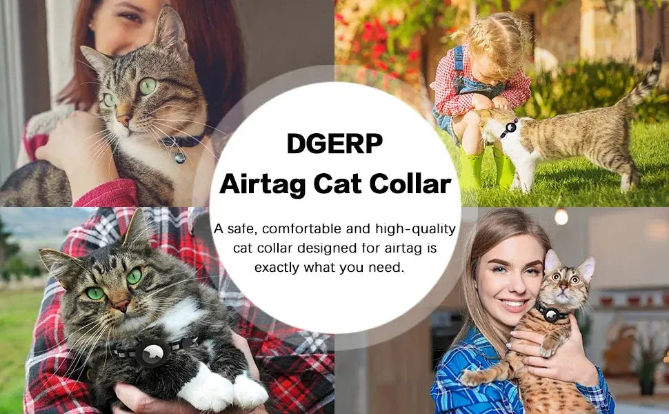 Collier pour chat avec emplacement AirTag - Sécurité et style pour votre félin ! - Les animaux connectés 🐕📱