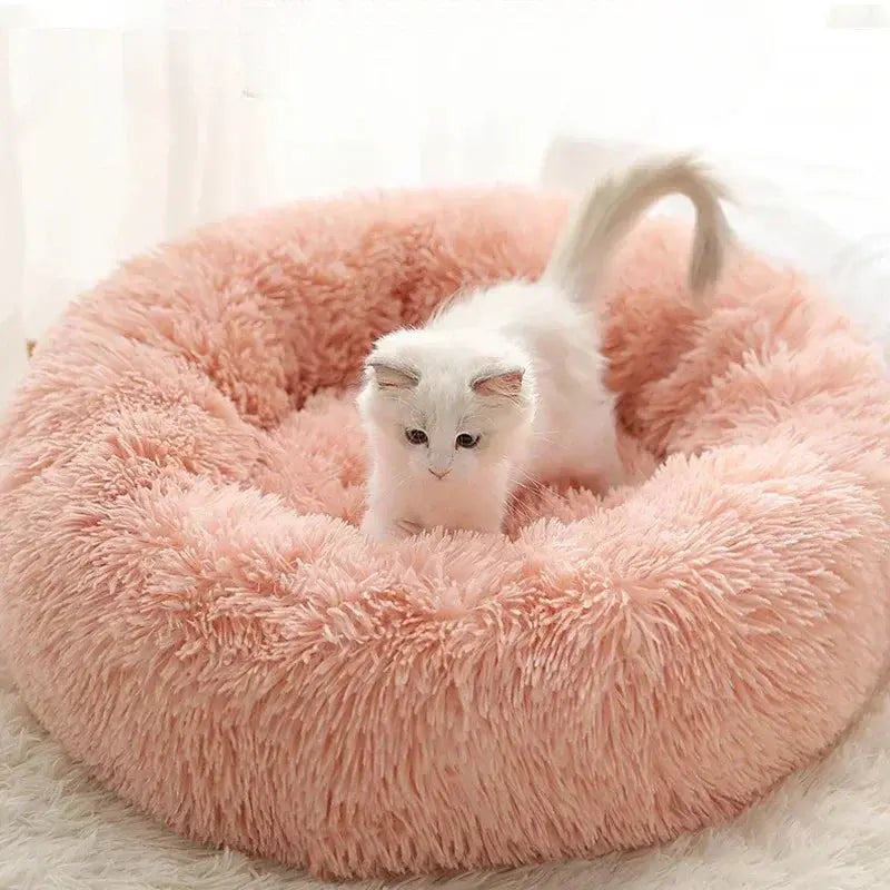 Home Plush Pet Nest Winter Cat Nest Dog Nest Warm Detachable and Washable Round Cat Nest Pet Bed Seasonal Universal Decoration Les animaux connectés 🐕📱