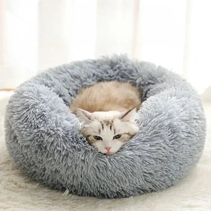 Home Plush Pet Nest Winter Cat Nest Dog Nest Warm Detachable and Washable Round Cat Nest Pet Bed Seasonal Universal Decoration Les animaux connectés 🐕📱