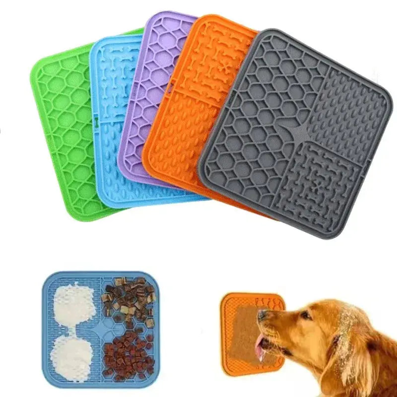 Tapis de repas stimulant pour chien antidérapant - Ralentissez l'alimentation et réduisez le désordre ! - Les animaux connectés 🐕📱