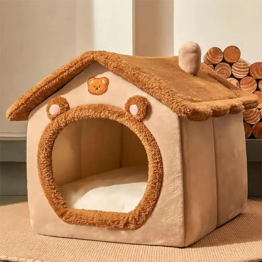 Foldable Pet House Removable Washable Cat House Puppy Cave Sofa Pet Bed House for Extra Small Dogs and Small and Medium Cats Les animaux connectés 🐕📱