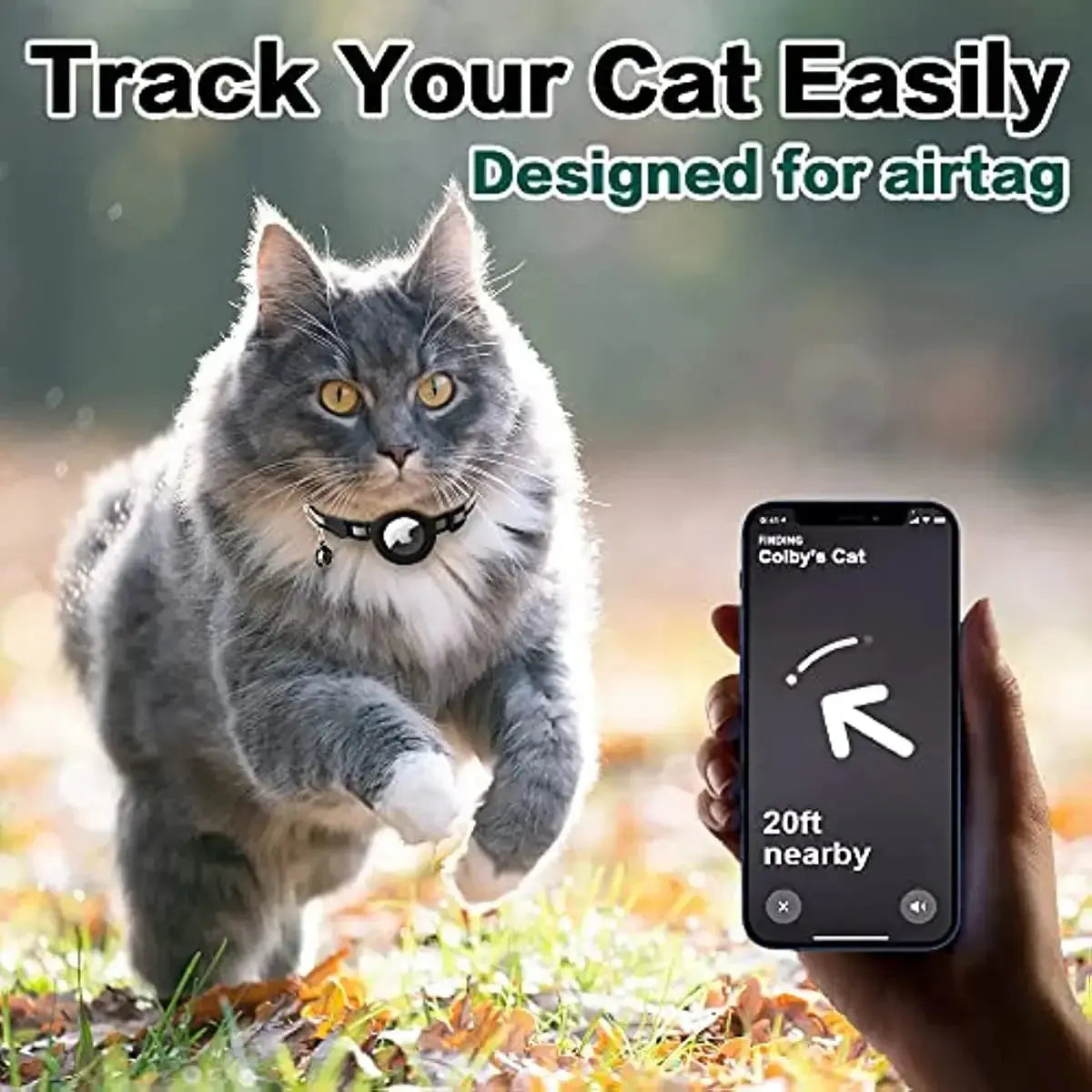 Collier pour chat avec emplacement AirTag - Sécurité et style pour votre félin ! - Les animaux connectés 🐕📱