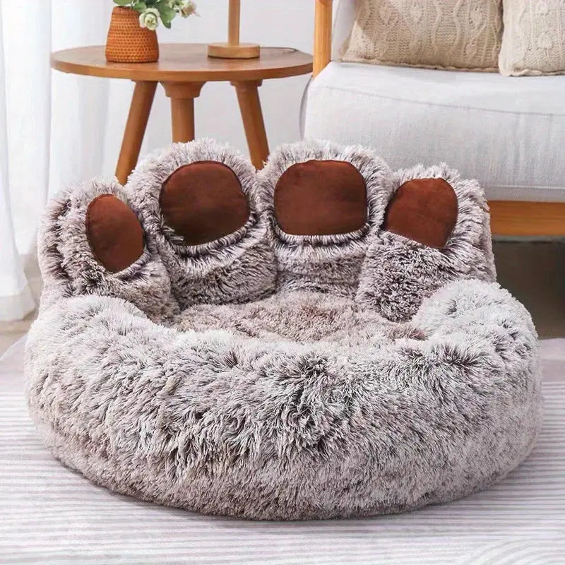 Dog Bed Cat Pet Sofa Cute Bear Paw Shape Comfortable Cozy Pet Sleeping Beds For Small Medium Large Soft Fluffy Cushion Dog Bed Les animaux connectés 🐕📱