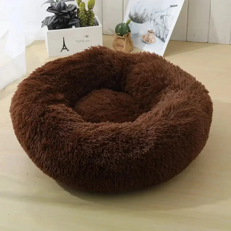 Home Plush Pet Nest Winter Cat Nest Dog Nest Warm Detachable and Washable Round Cat Nest Pet Bed Seasonal Universal Decoration Les animaux connectés 🐕📱