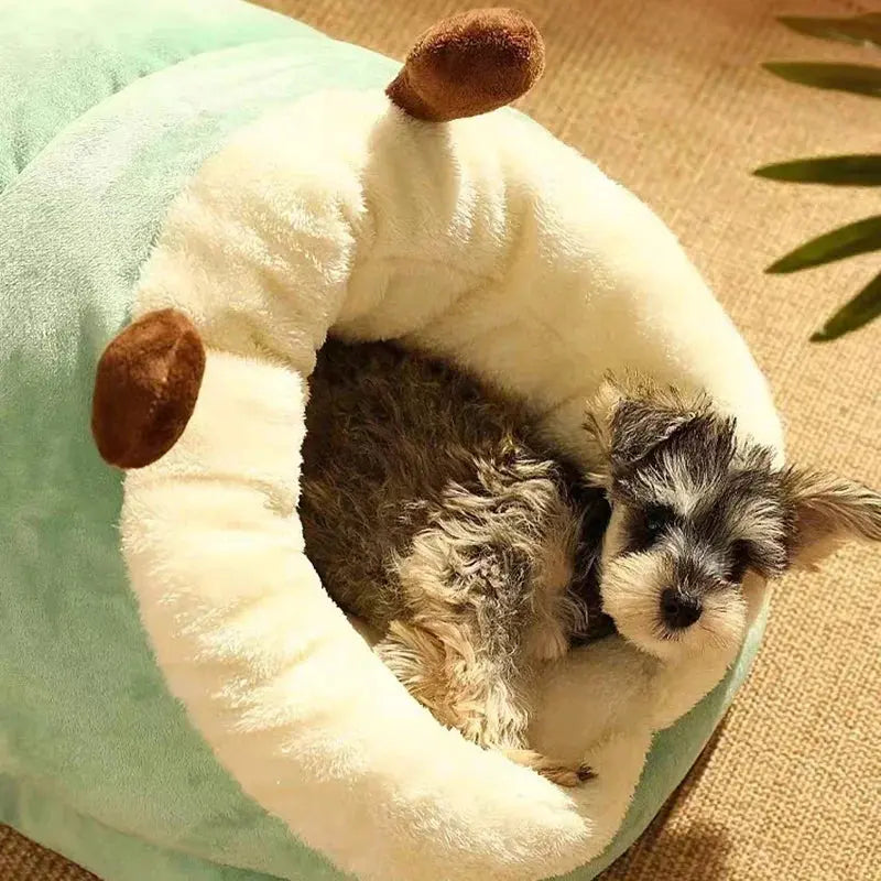 Warm Small Dog Kennel Bed Breathable Dog House Cute Slippers Shaped Dog Bed Cat Sleep Bag Foldable Washable Pet House Les animaux connectés 🐕📱