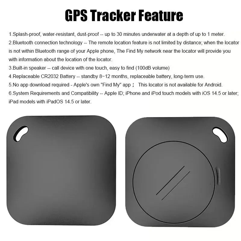 Smart Bluetooth GPS Tracker Work with Apple Find My APP ITag Anti Lost Reminder Device MFI Rated Locator Car Key Pet Kids Finder Les animaux connectés 🐕📱