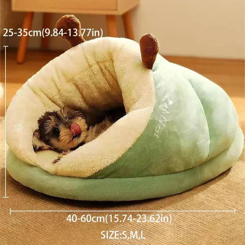 Warm Small Dog Kennel Bed Breathable Dog House Cute Slippers Shaped Dog Bed Cat Sleep Bag Foldable Washable Pet House Les animaux connectés 🐕📱