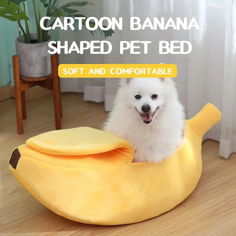 Banana Cat Bed House Funny Cute Cozy Cat Mat Beds Warm Durable Portable Pet Basket Kennel Dog Cushion Cat Supplies Multicolor Les animaux connectés 🐕📱