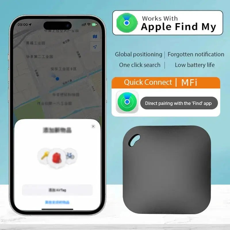 Smart Bluetooth GPS Tracker Work with Apple Find My APP ITag Anti Lost Reminder Device MFI Rated Locator Car Key Pet Kids Finder Les animaux connectés 🐕📱