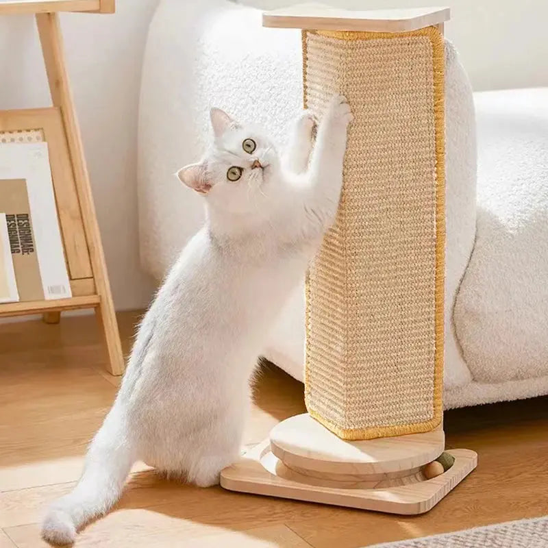 Natural Sisal Cat Scratcher Mat Cat Scratch Mats Horizontal Cat Floor Scratching Pad Rug Protect Couch and Carpets Les animaux connectés 🐕📱