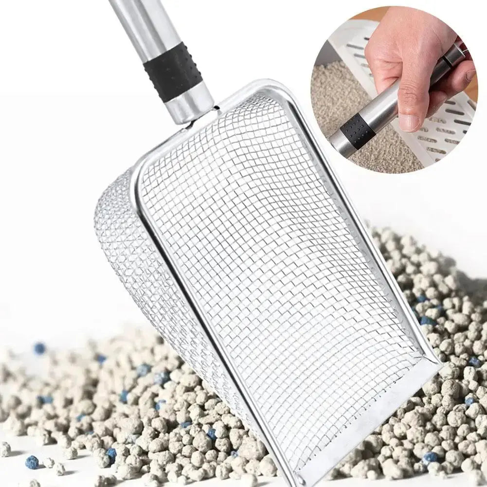 Stainless Steel Cat Sand Shovel Fine Pores Pet Poop Shovel For Rabbits Dogs Toilet Cleaning Tools Pets Supplies Q8O7 Les animaux connectés 🐕📱