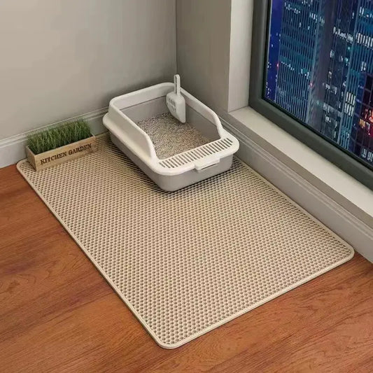 Tapis de litière pour chat antidérapant Les animaux connectés 🐾