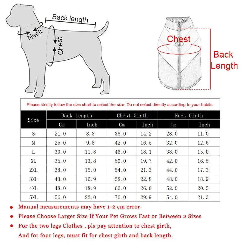 Winter Warm Dog Clothes For Small Large Dogs Outdoor Windproof Waterproof Puppy Jacket Pet Labrador Golden Retriever Costume Les animaux connectés 🐾