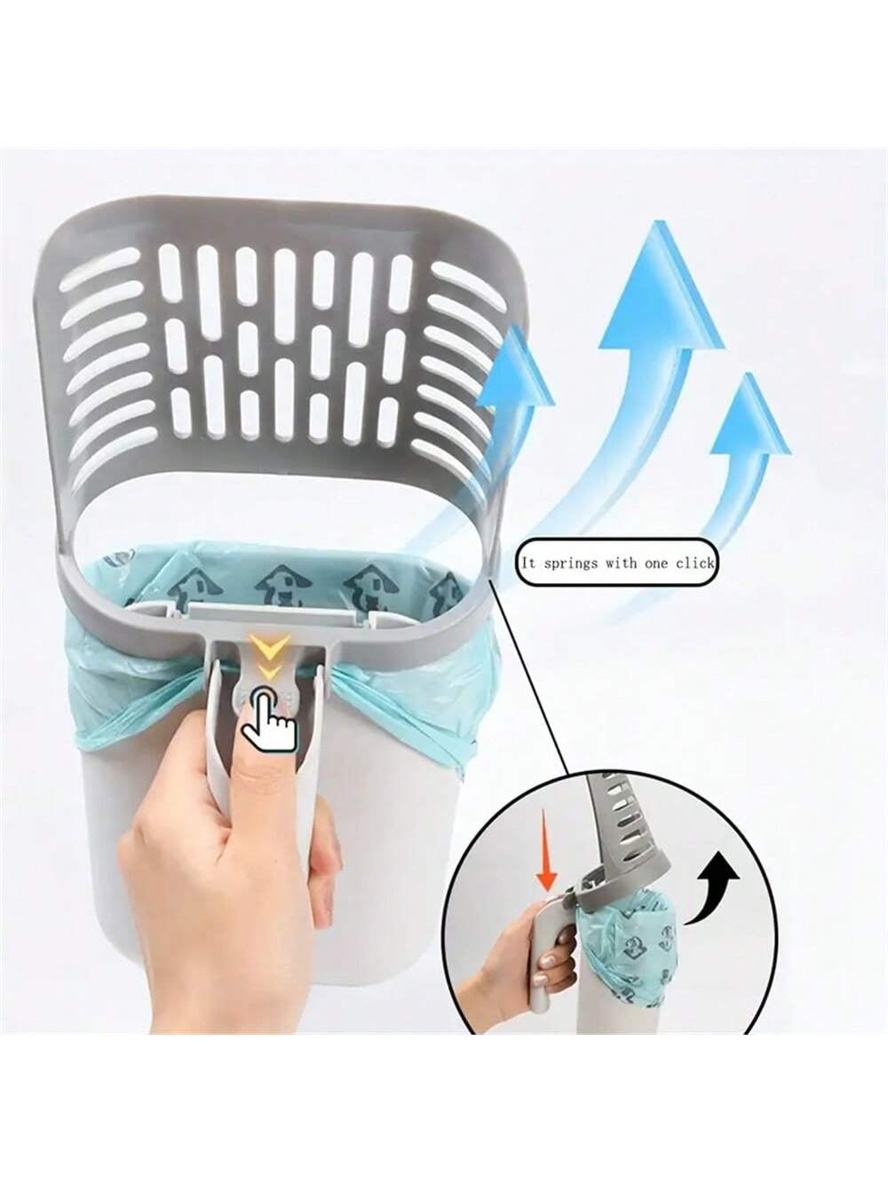 [Popular Bestseller] Cat Litter Scoop with Removable Trash Bag Holder - Durable Plastic Shovel, Litter Scoop with Splash Guard, Convenient for Cleaning Cat Litter Box - Suitable for All Cat Breeds (Trash Bag Style Random)