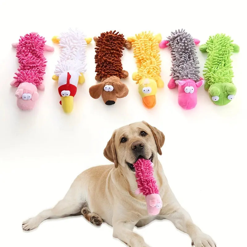 Jouet à Mâcher en Peluche pour Chien - Nettoyage des Dents - Réduction de l'Anxiété - Durable et Amusant - Les animaux connectés 🐕📱